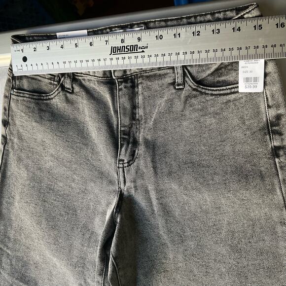 RSQ Women’s High Rise Straight Leg Denim Frayed Jeans, size 30, Gray, NWT - Picture 2 of 11